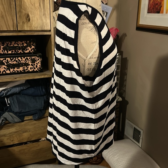 Talbots Black and White Striped Plus Size Top - 2X - Picture 2 of 4